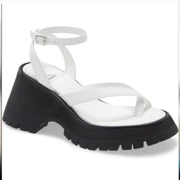 Jeffrey Campbell Argent Ankle Strap platform sandals white - Picture 1 of 5